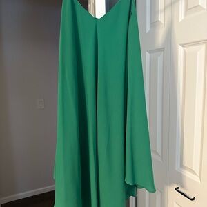 Elegant Green Sleeveless Dress